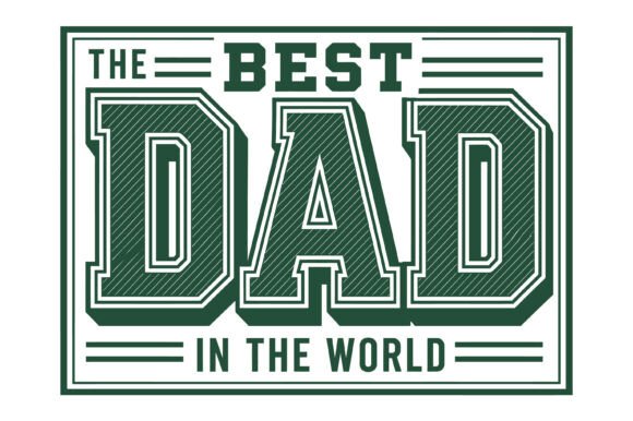 Best Dad Varsity SVG Design