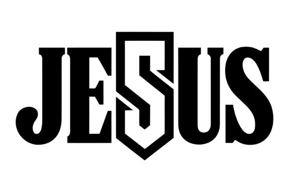Bold Jesus Monogram Design Graphics