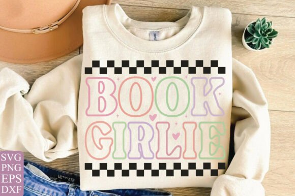 Book Girlie T-Shirt Design, Reading SVG