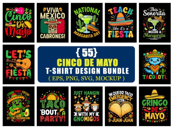 Cinco De Mayo T-Shirt Design Bundle