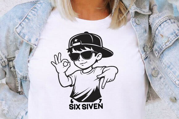 Cool Boy Six Seven T-Shirt Svg Design Graphics