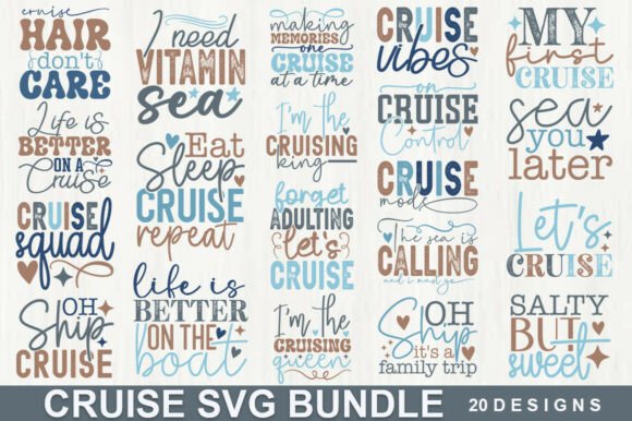 Cruise SVG Bundle: Graphics for T-Shirt Designs