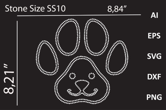 DOG RHINESTONE TEMPLATE DESIGN
