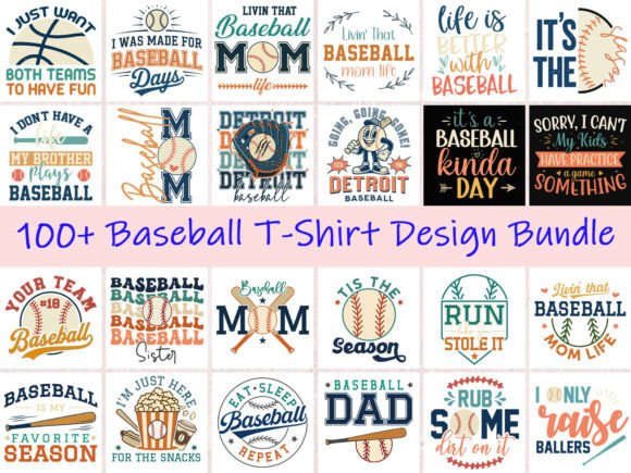 Funny Baseball T-Shirt Design Bundle