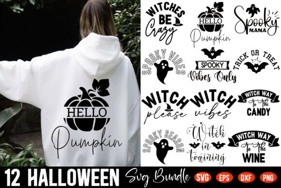Funny Halloween Quotes Design Bundle