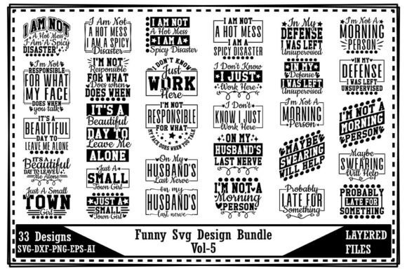 Funny Svg Design Bundle Vol-5