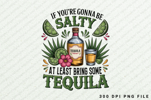 Funny Tequila PNG, Salty Quote Design