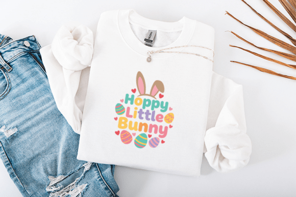 Hoppy Little Bunny Easter Kids Design Graphics
