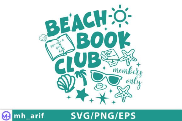 Summer Beach Book Club SVG PNG Design