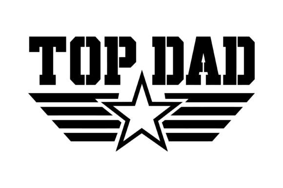 Top Dad Star Wings SVG Design for Graphics and T-Shirt Designs