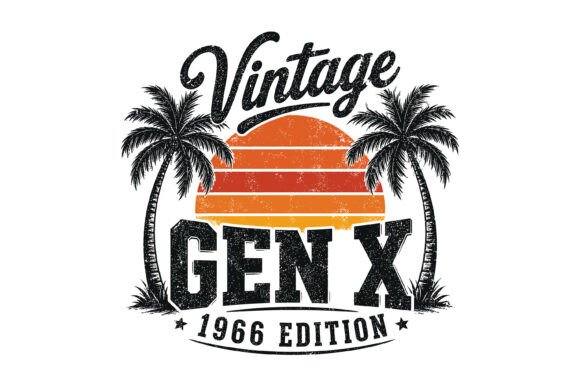Vintage Gen X Sunset Design