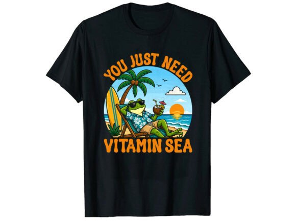 Vitamin Sea Summer T-Shirt Design